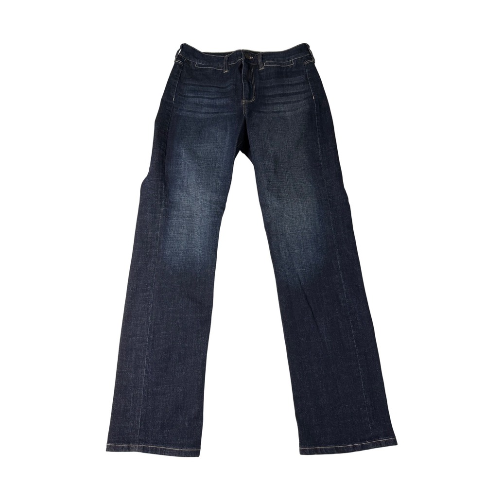 Liverpool The High-Rise Straight Jeans Dark‎ Wash Denim Stretch Pockets 10 Women